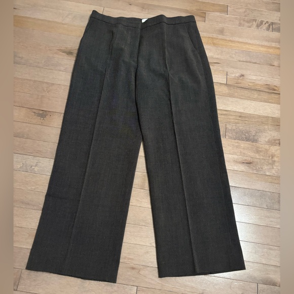 MaxMara Striped Work Pants / Suit Pants / Trousers size 14 black and Tan - Picture 3 of 11